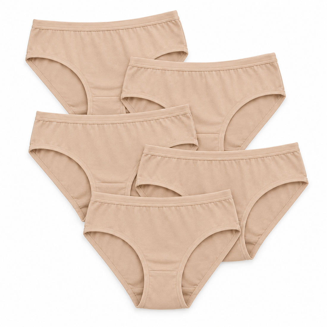 Pack of 5 Women's Underwear – Black & Skin | Wholesale